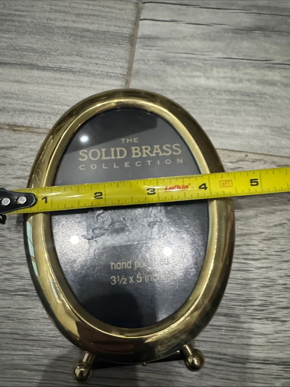Polished Brass Oval Photo Frame - Brass